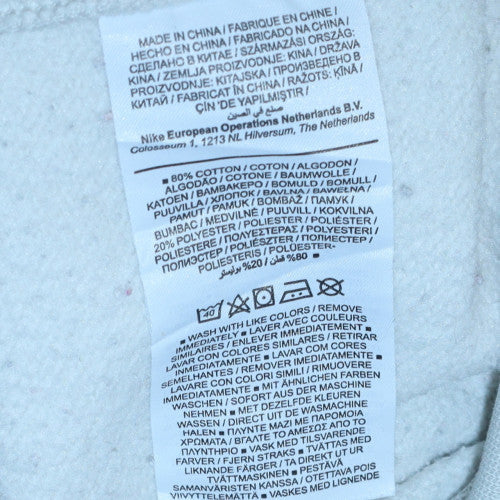 Nike Women White Crew Neck Pullover Sweatshirt Size S Cotton Blend