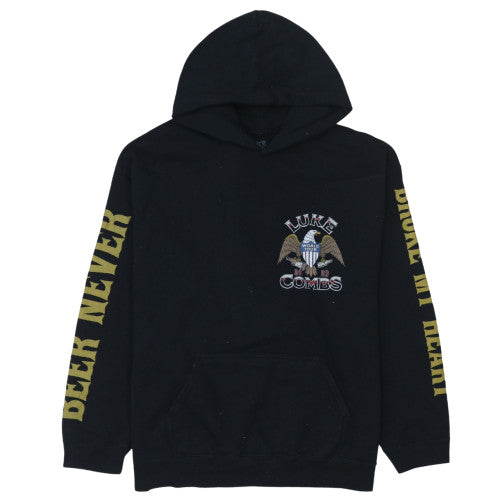 Luke Combs Womens Black Pullover Hoodie Size M Graphic Print Tour