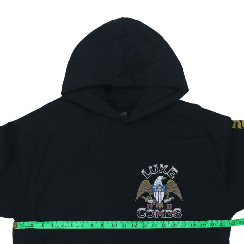 Luke Combs Womens Black Pullover Hoodie Size M Graphic Print Tour