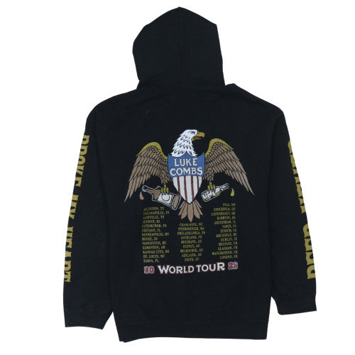Luke Combs Womens Black Pullover Hoodie Size M Graphic Print Tour