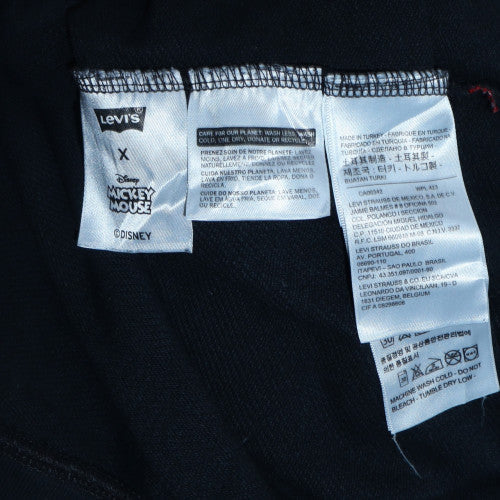 Levi's Women Black XS Pullover Hoodie Mickey Mouse Sequin Design