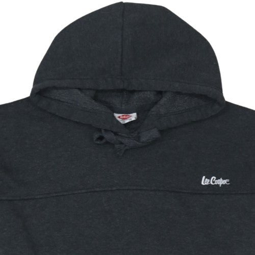 Lee Cooper Men's Black 2XL Pullover Hoodie with Logo