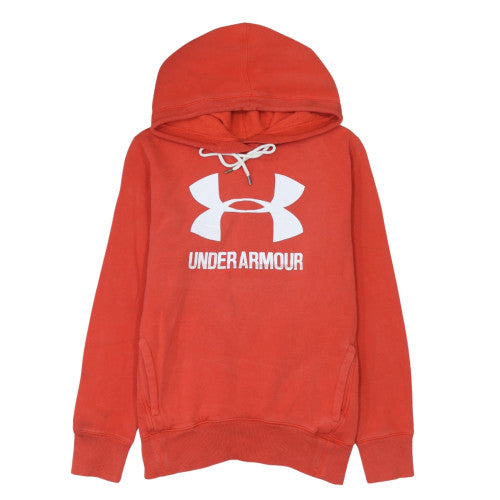 Under Armour Men Red Pullover Hoodie S Fleece Sportswear