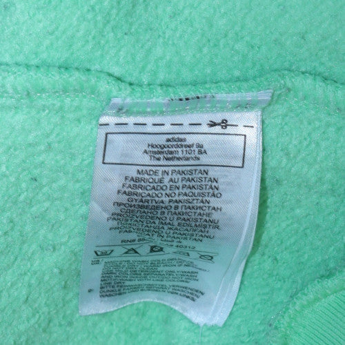 Adidas Men's Green Pullover Hoodie Size M Fleece Cotton Sweatshirt