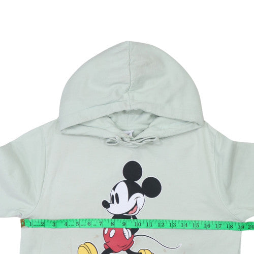 Disney Women Mint Green Mickey Mouse Pullover Hoodie Size 10