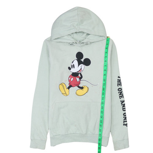 Disney Women Mint Green Mickey Mouse Pullover Hoodie Size 10