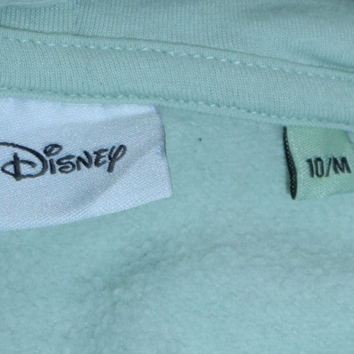 Disney Women Mint Green Mickey Mouse Pullover Hoodie Size 10