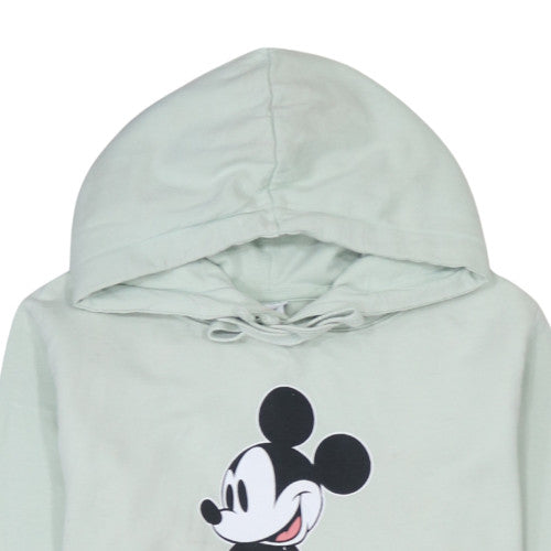 Disney Women Mint Green Mickey Mouse Pullover Hoodie Size 10