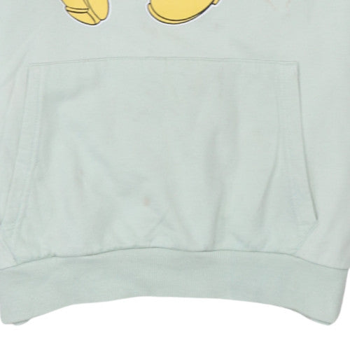 Disney Women Mint Green Mickey Mouse Pullover Hoodie Size 10