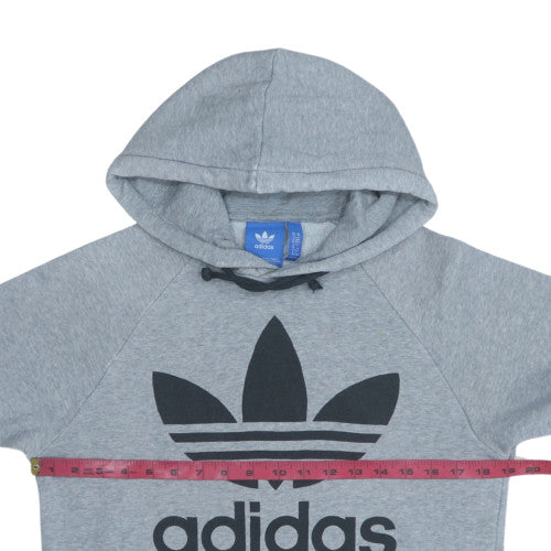 Adidas Men's Grey XS Pullover Hoodie with Logo Design