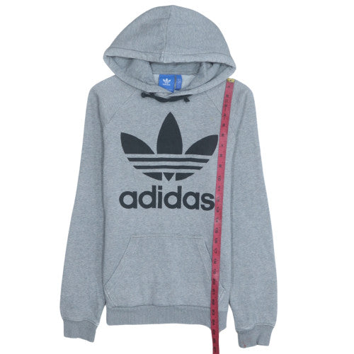 Adidas Men's Grey XS Pullover Hoodie with Logo Design
