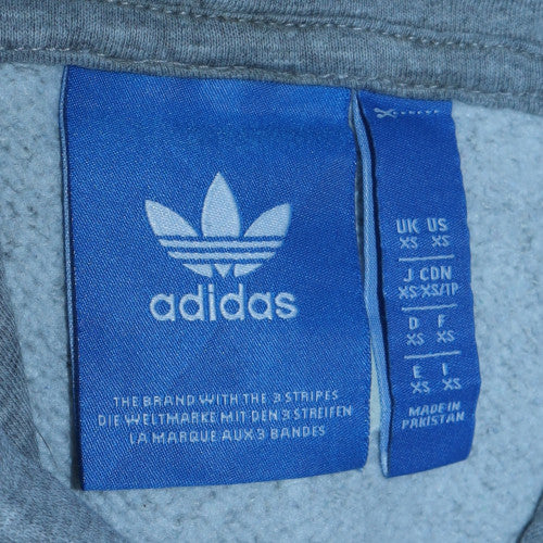 Adidas Men's Grey XS Pullover Hoodie with Logo Design