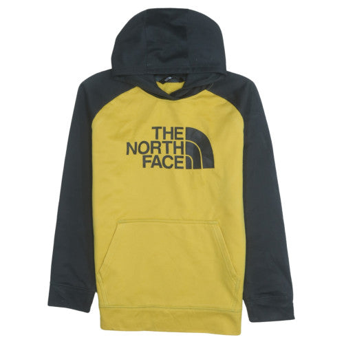 The North Face Boys Yellow & Black Pullover Hoodie XL Polyester Fleece