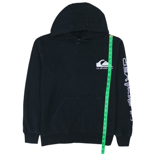 Quiksilver Womens Black Pullover Hoodie Size S Cotton Blend Casual