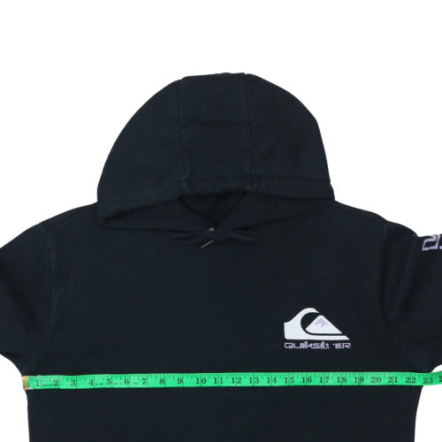 Quiksilver Womens Black Pullover Hoodie Size S Cotton Blend Casual
