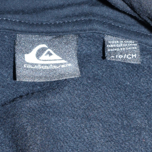 Quiksilver Womens Black Pullover Hoodie Size S Cotton Blend Casual