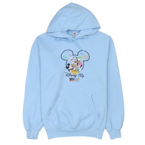 Fruit of the Loom Women Blue Pullover Hoodie Disney Print M