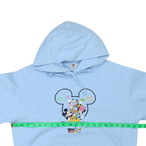 Fruit of the Loom Women Blue Pullover Hoodie Disney Print M
