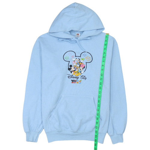 Fruit of the Loom Women Blue Pullover Hoodie Disney Print M
