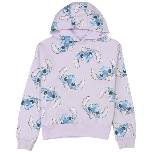 Disney Girls Purple Stitch Hoodie 13-14 Years Pullover Fleece Sweatshirt