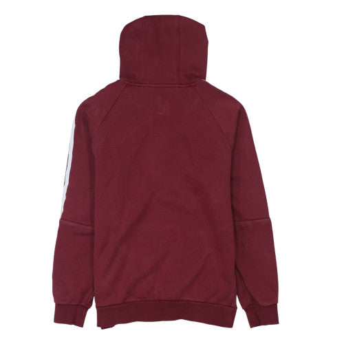 Adidas Men's Red Pullover Hoodie Small Regular Fit Logo Sportswear