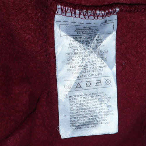 Adidas Men's Red Pullover Hoodie Small Regular Fit Logo Sportswear