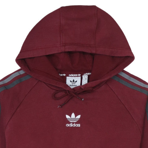 Adidas Men's Red Pullover Hoodie Small Regular Fit Logo Sportswear