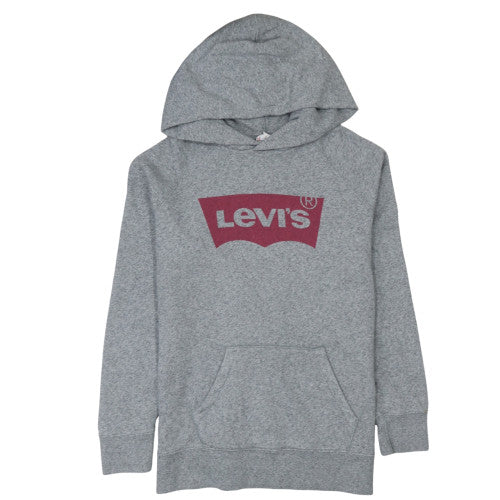 Levi's Men's Grey Pullover Hoodie Small Logo Graphic Print