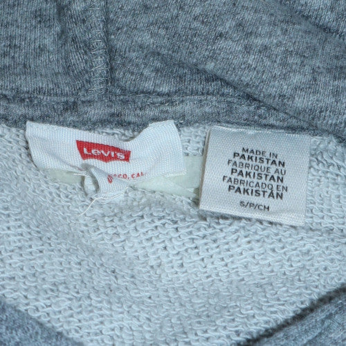 Levi's Men's Grey Pullover Hoodie Small Logo Graphic Print