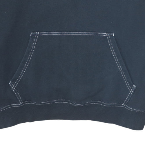 Nike Womens Black Pullover Hoodie L Graphic Logo Cotton Blend