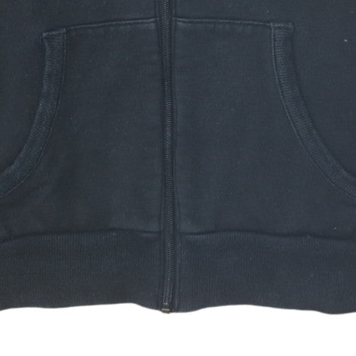 Puma Women's Black Full Zip Hoodie Size 14 L Logo Cotton Blend