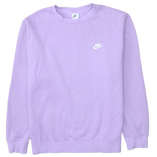 Nike Women’s Purple Cotton Blend Crew Neck Pullover Sweatshirt L