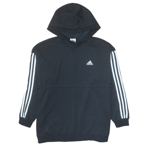 Adidas Womens Black Pullover Hoodie Size M 12-14 with Logo Detail