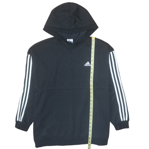 Adidas Womens Black Pullover Hoodie Size M 12-14 with Logo Detail