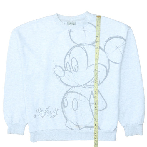 Disney Women Grey Mickey Mouse Graphic Pullover Sweatshirt Size S