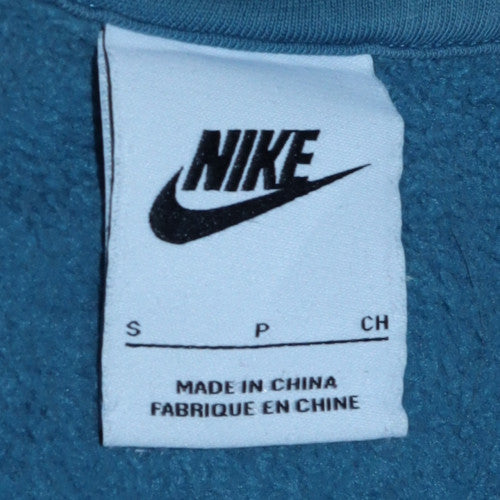 Nike Men's Blue Logo Crew Neck Pullover Sweatshirt Size S