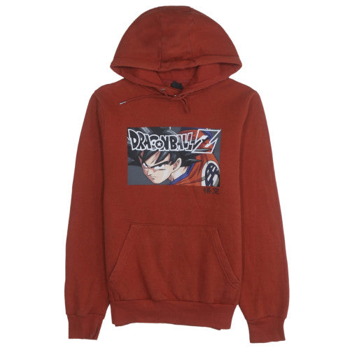 Dragon Ball Z Men's Brown Pullover Hoodie XS Anime Graphic Fleece