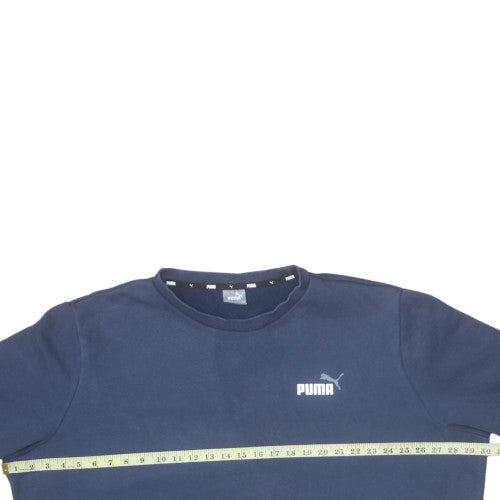 Puma Men's Blue Crew Neck Fleece Pullover Sweatshirt 2XL