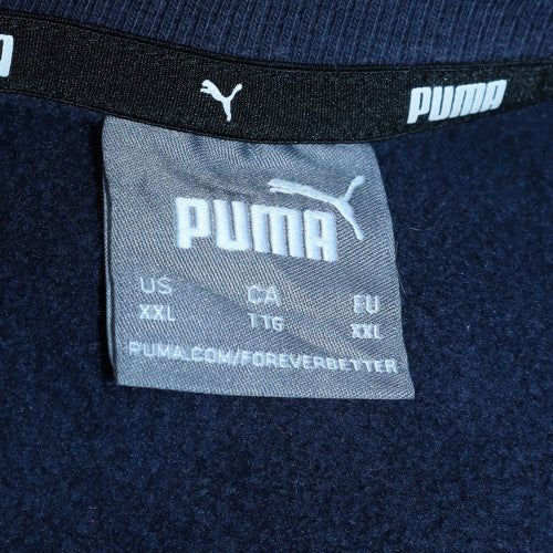 Puma Men's Blue Crew Neck Fleece Pullover Sweatshirt 2XL