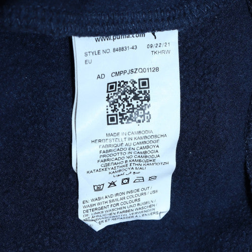 Puma Men's Blue Crew Neck Fleece Pullover Sweatshirt 2XL