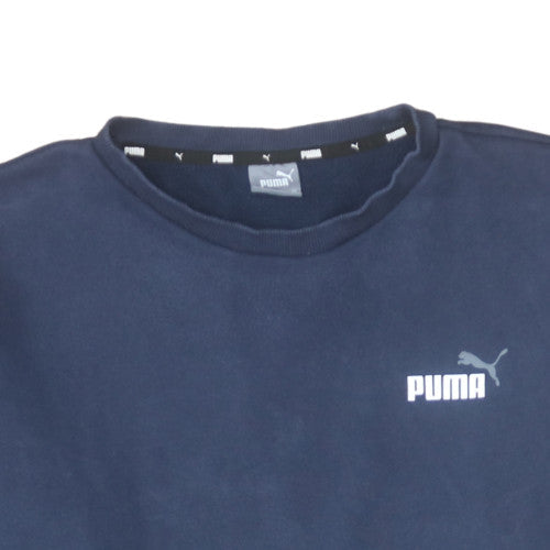 Puma Men's Blue Crew Neck Fleece Pullover Sweatshirt 2XL