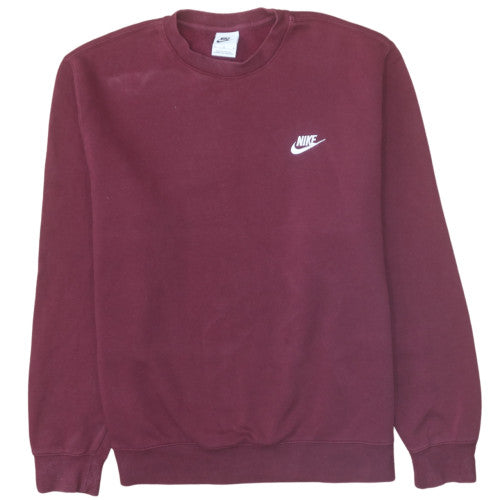 Nike Men's Red Crew Neck Pullover Sweatshirt M Regular Fit
