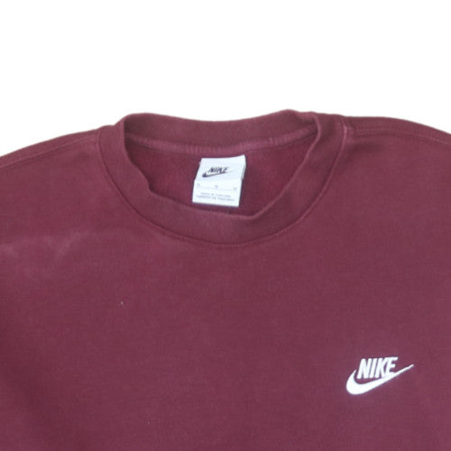 Nike Men's Red Crew Neck Pullover Sweatshirt M Regular Fit