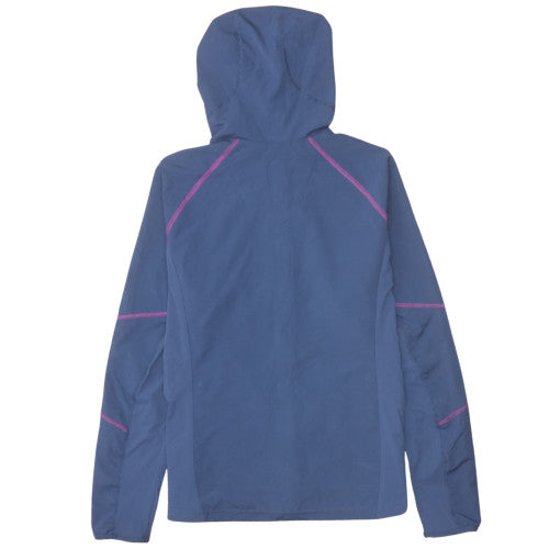 Columbia Womens Navy Hooded Full Zip Lightweight Jacket Size L