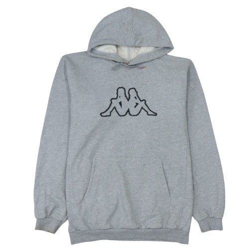 Kappa Men's Grey 2XL Pullover Hoodie with Logo Design