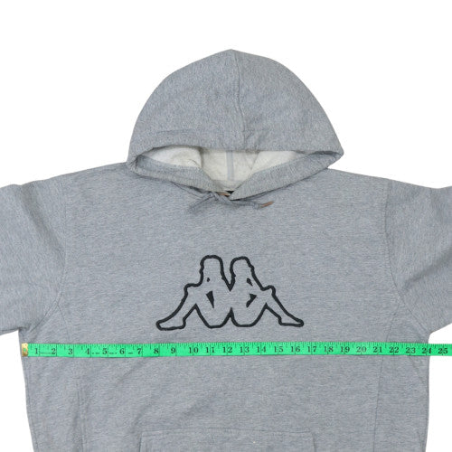 Kappa Men's Grey 2XL Pullover Hoodie with Logo Design