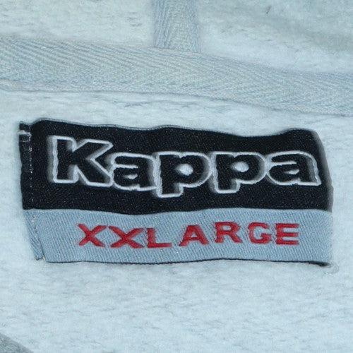 Kappa Men's Grey 2XL Pullover Hoodie with Logo Design