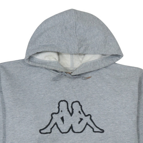 Kappa Men's Grey 2XL Pullover Hoodie with Logo Design
