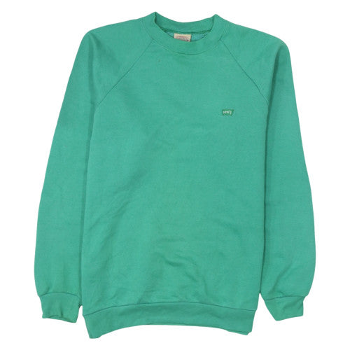 Levi's Men Green Pullover Sweatshirt L Crew Neck Vintage Style