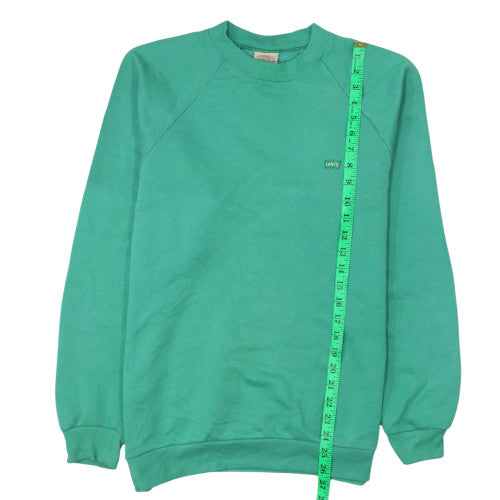 Levi's Men Green Pullover Sweatshirt L Crew Neck Vintage Style